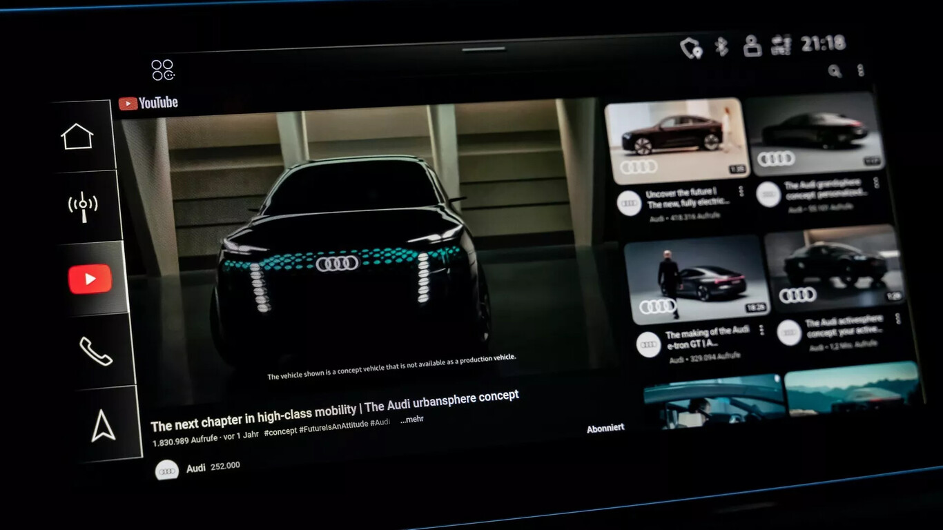 Audi agregará YouTube a sus autos 
